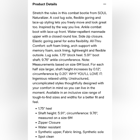 SOUL BY NATURALIZER Womens Beige Ozzy Round Toe Block Heel Combat Boots Sz 9 - Picture 4 of 4